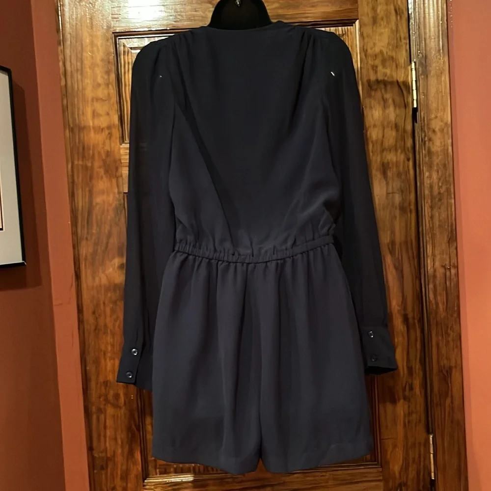 BCBG Generation Navy Long Sleeve Romper - Picture 3 of 8